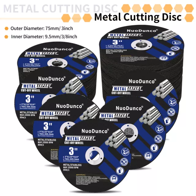 75mm Ultra Thin Stainless Steel Cutting Blade Disc 3'' Metal Resin Cut Off Wheel