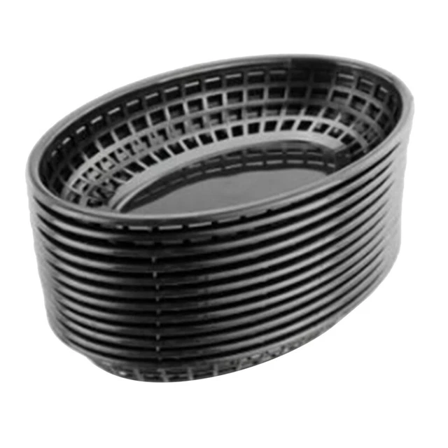 12 pz cesti in plastica per fast food piatto per porzione ovale piatto colazione piatto cena Y4F6