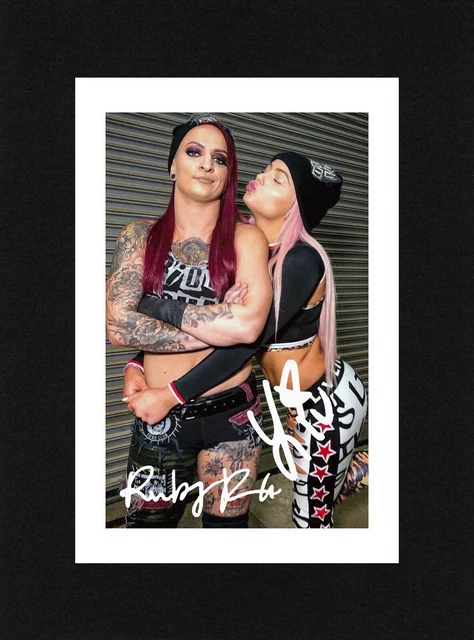 8X6 MOUNT RUBY RIOTT & LIV MORGAN Signed PHOTO Print Ready To Frame WWE ...