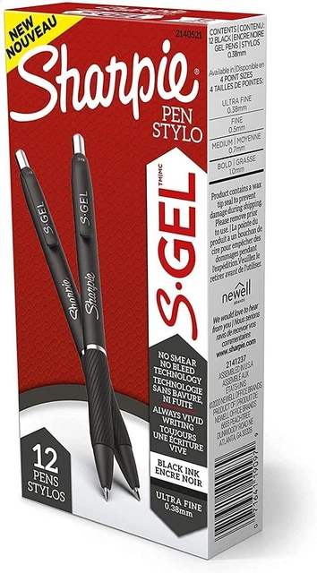 SHARPIE S-Gel, Gel Pens, Ultra Fine Point (0.38mm), Black, 12 Count (SAN2140521) SHARPIE S-Gel, Gel Pens, Ultra Fine Point (0.38mm), Black, 12 Count (SAN2140521)