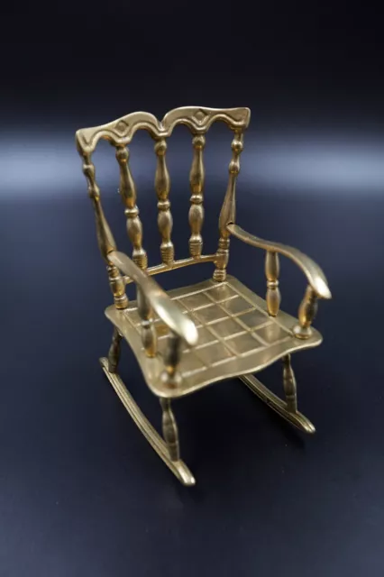 Antique Miniature Brass Victorian Rocking chair