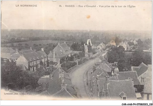 CAR-AAGP4-61-0349 - RANES - Rue d'Ecouché - Vue Prise de la Tour de l'Eglise