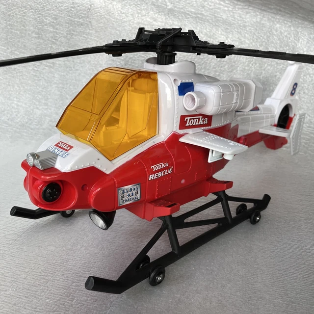 TONKA RED RESCUE Helicopter Power Winch Sounds Lights Funrise Hasbro