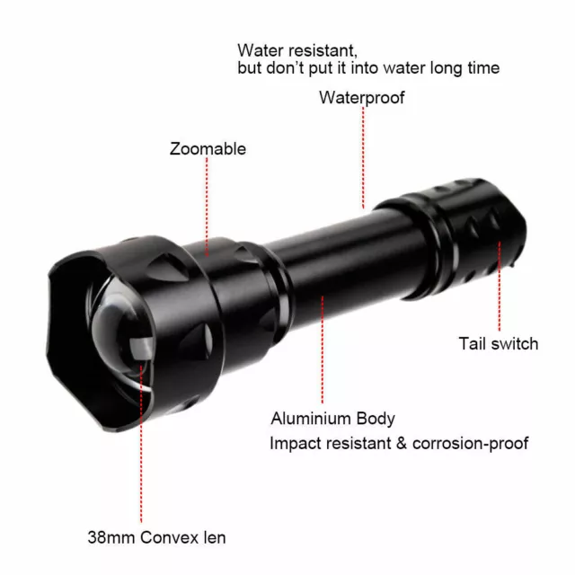 IR 940NM 850NM Illuminator Infrarot Jagd LED Taschenlampe Nachtsichtlampe Fackel 3