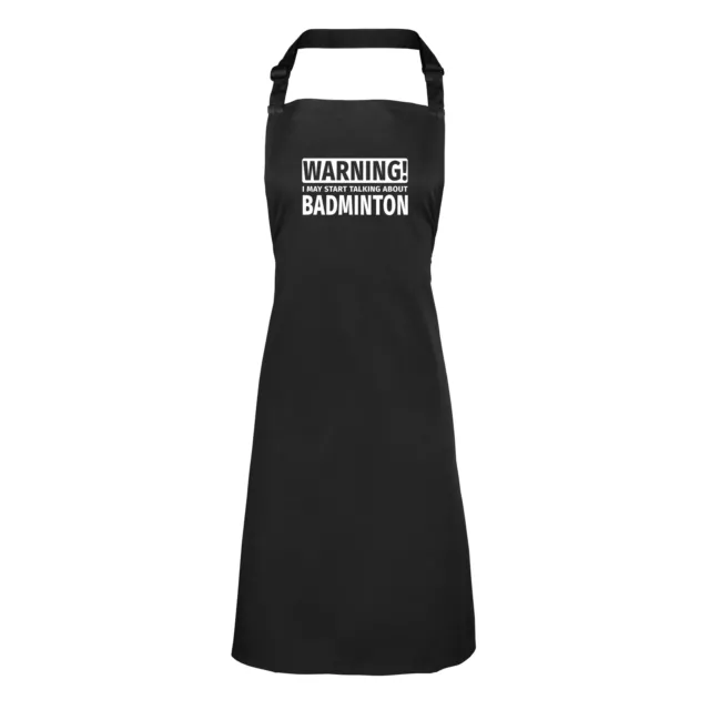 Warning May Start Talking about Badminton Mens Womens Apron