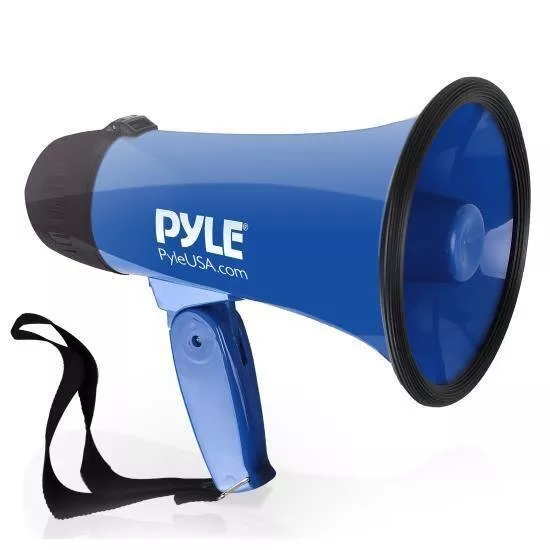 Pyle PMP21BL Compact & Portable Megaphone Speaker with Siren Alarm Mode