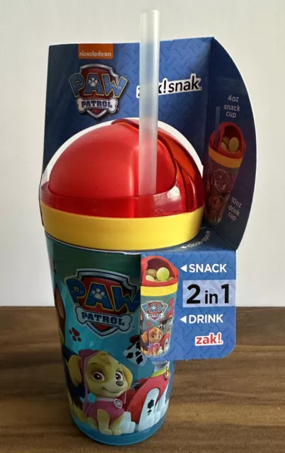 Paw Patrol Drink & Snack Cup Spill Proof Tumbler/Snack Kids Toddler  2 in 1