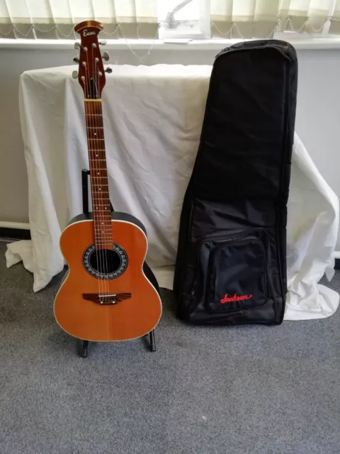 Encore Nos Enc2 Electric Acoustic Guitar With Carry Case Black