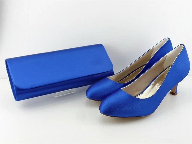 Cobalt blue shoes and matching bag discount