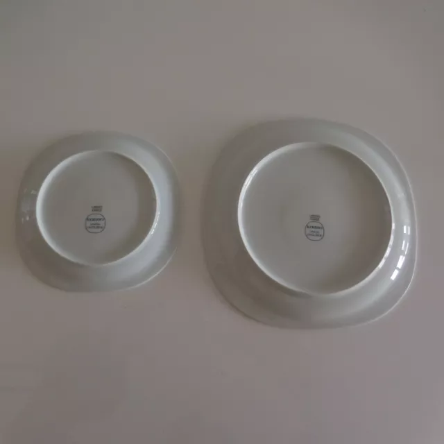 2 Plates Ceramic Porcelain White Limoges France Karen Union Limousine