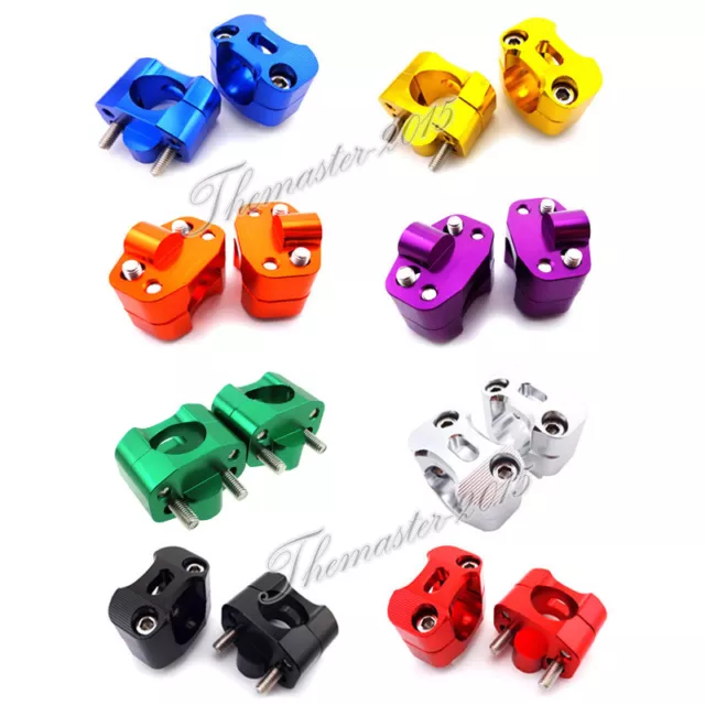 1 1/8" 28mm CNC Fat  Handle Bar Risers Clamp Adapter For Pit Dirt Bike ATV Quad