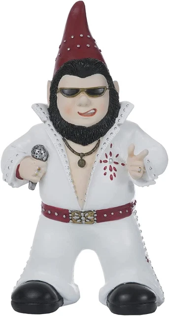 Garden Gnome Statue - Rock Singer Gnome Figurines Collectible Ornament, Outdoor