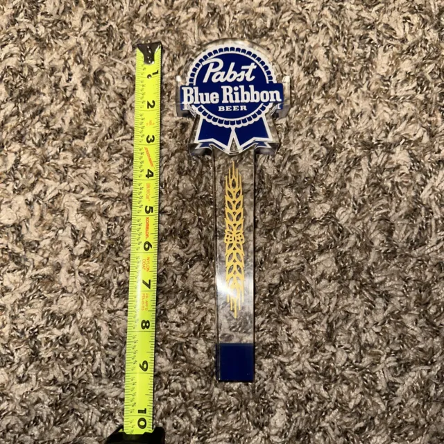 Vintage Pabst Blue Ribbon Acrylic Beer Tap Handle 9”