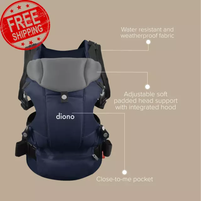 Carus Essentials 3-In-1 Baby Carrier, Front Carry & Back Carry, Newborn to Toddl 3