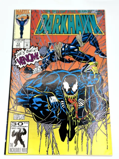 Darkhawk #13 VF/NM Marvel Comics 1992 VENOM APP
