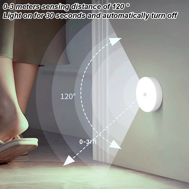 LED MOTION SENSOR Light PIR Lamp Wireless Wall Stair Night