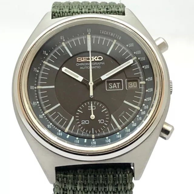 Orologio da polso vintage da uomo Seiko Chronograph 6139-7070 automatico da...