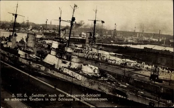 Ak Deutsches Kriegsschiff SMS Seydlitz nach der Skagerrakschlacht... - 10634723