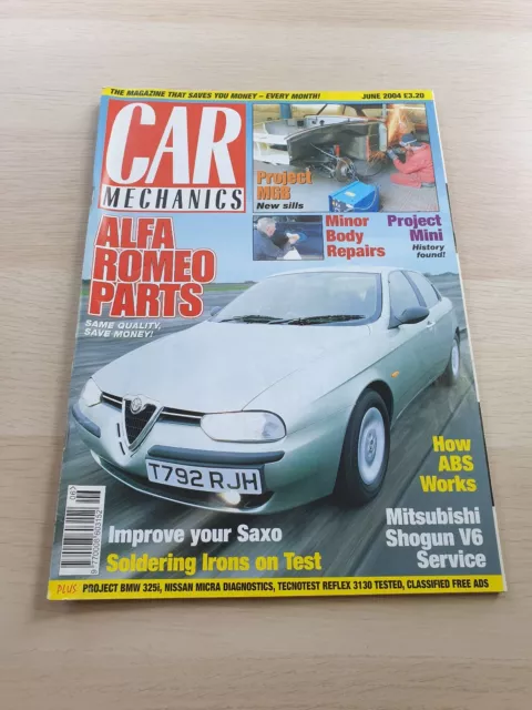 Car Mechanics Magazine June 2004 Project Mini MGB Mitsubishi Shogun V6 Service