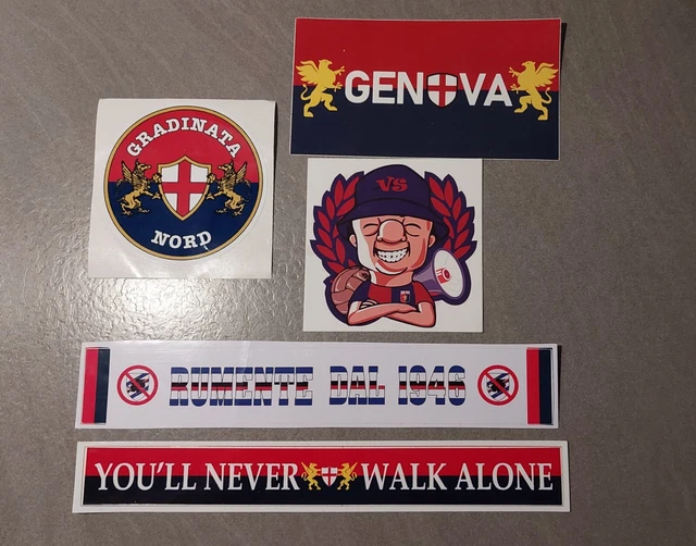 5 ADESIVI ULTRAS Genoa Sticker autocollant Via Armenia 5 R Caruggi