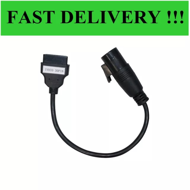 Iveco 30 pin to OBD/OBD2  adapter cable For Delphi, AUTOCOM, CDP