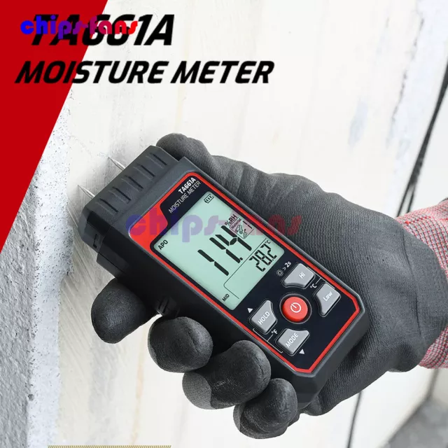 TA661A Handheld LCD Moisture Meter Digital Lumber Damp Test Wood Moisture Tester