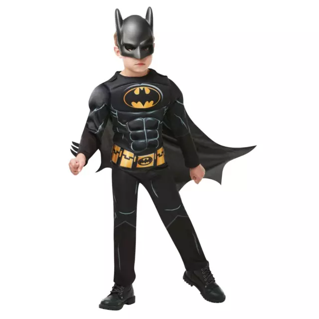 Children's Black Official DC Comics Batman Superhero Halloween Jumpsuit Costume