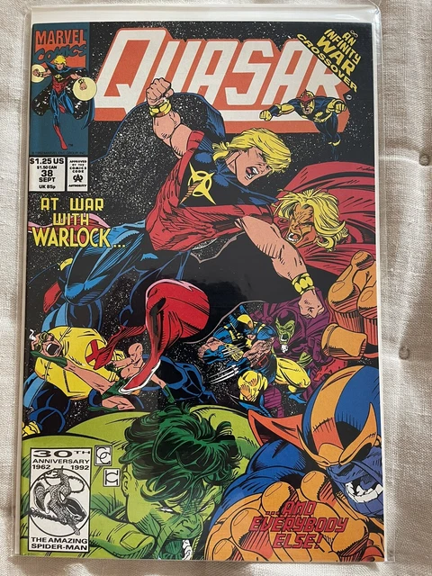 Lot of 5 Marvel QUASAR “Infinity War” Comics: #38,39,40,41,42 ft. the AVENGERS 2