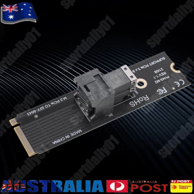 - M.2 NVME To U.2 Converter Card Mkey PCIeX4 M.2 PCIe To SFF8643 (Horizontal)