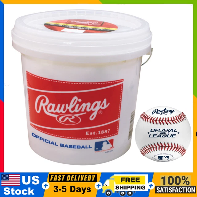 BUCKET OF BASEBALLS Official League Recreational Grade OLB3, (24 Pack