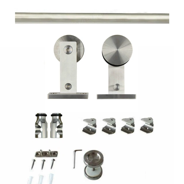 6.6ft sliding barn door hardware kits top mounted trolley interior sliding track