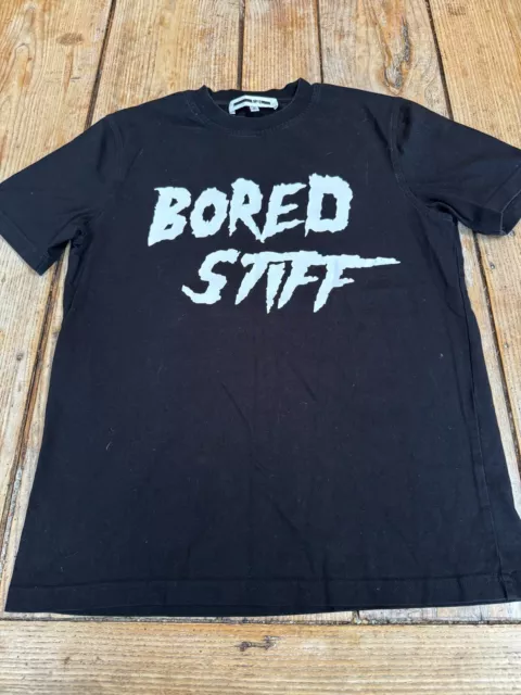 Wonderful ALEXANDER McQUEEN McQ Black "Bored Stiff" T SHIRT, Small