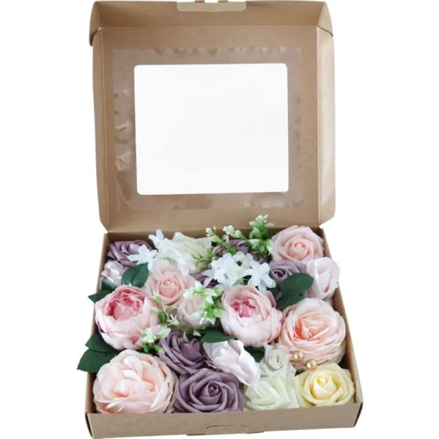 Artificial Peony Flowers Box Set for DIY Wedding Bouquet Hand Flower Arrangement