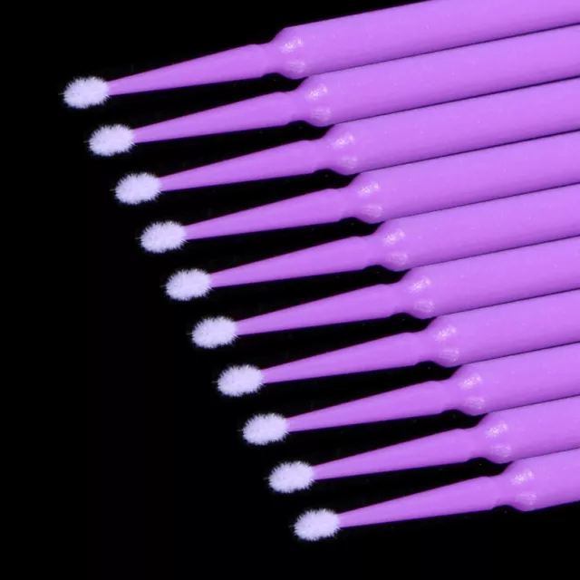 Dental Micro Applicator Brush Disposable Makeup Eyelash Brushes 1.5mm Purple