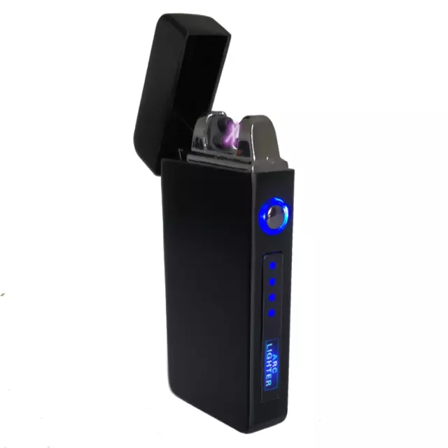 Electric Lighter Flameless Windproof Electric Dual Arc Plasma Torch Rechargeable