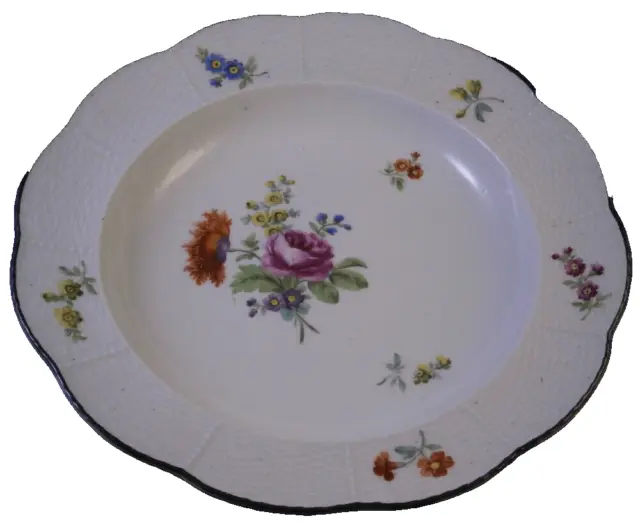 Antique 18thC Royal Vienna Porcelain Floral Plate Porzellan Teller Alt Wien #4