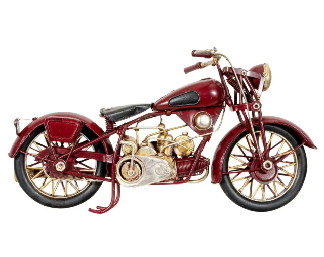 Modèle motocyclette moto motocycle tôle modèle nostalgie style antique 27cm
