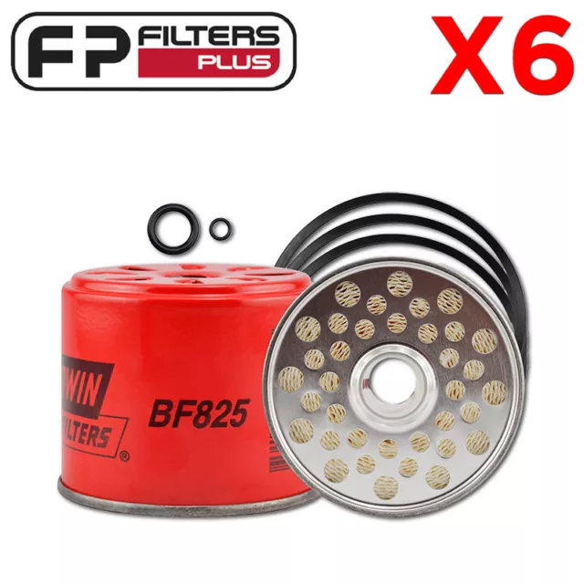 6 PACK of BF825 Fuel Filter (RYCO R2132P) - Suits 5836B100 Delphi CAV - FF167a