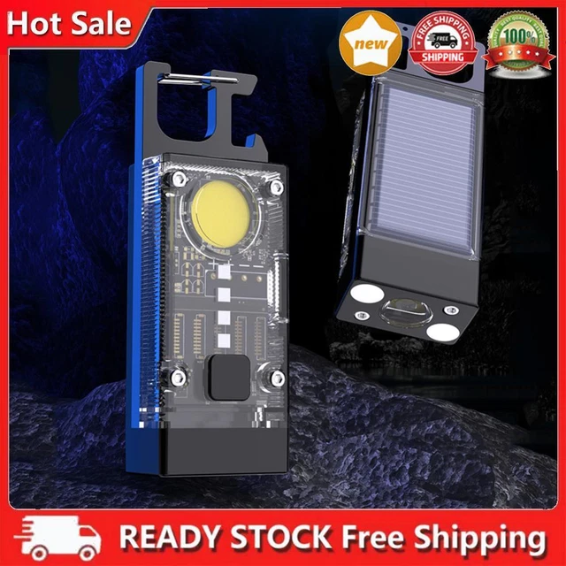 LED COB Work Light 500LM Solar Type-C USB Rechargeable Keychain Light 500mAh