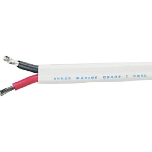 Ancor 121350 Duplex Cable, 12/2 AWG (2 x 3mm2), Flat - 500ft,Black/Red