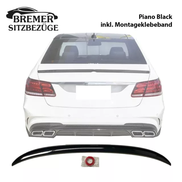 Heckspoiler Kofferraum Spoiler Schwarz Lippe Flügel für Mercedes E W212 (09-16)