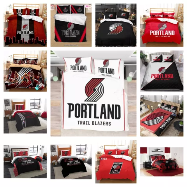 NBA Portland Trail Blazers Bedding Set kids Doona Cover Single Double Queen King 2