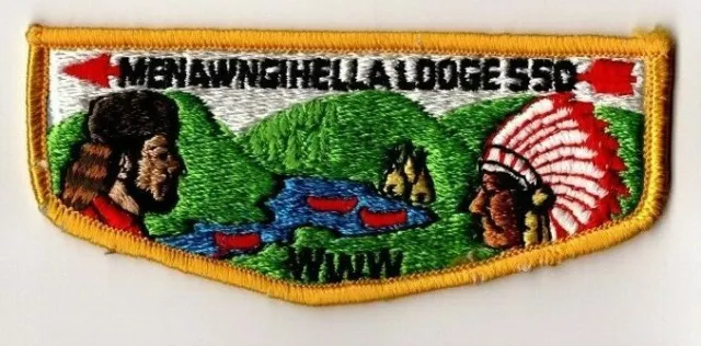 BSA Menawngihella Lodge 550 S-4b Flap PB, Mountaineer Area Council West Virginia
