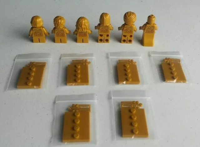 Lego 20th Anniversary Golden Harry Potter Minifigures Minifigs Set of Six NEW! 2