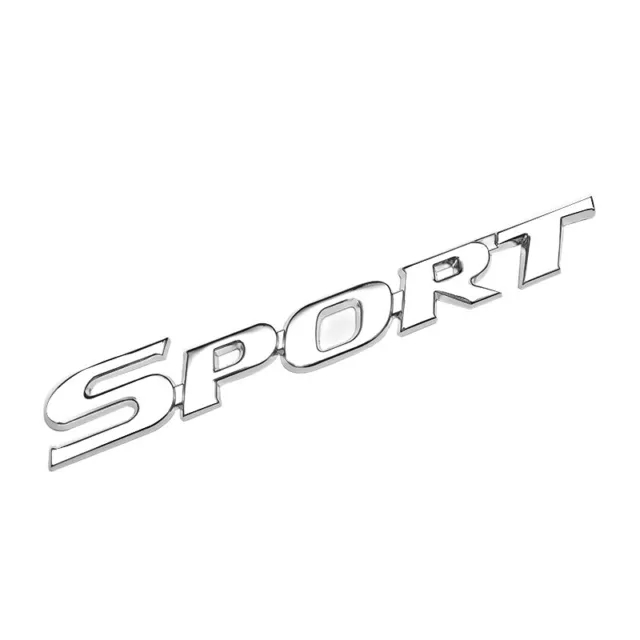 Metal Emblem Sport Racing Car Bumper Trunk Fender Decal Logo Badge Silver