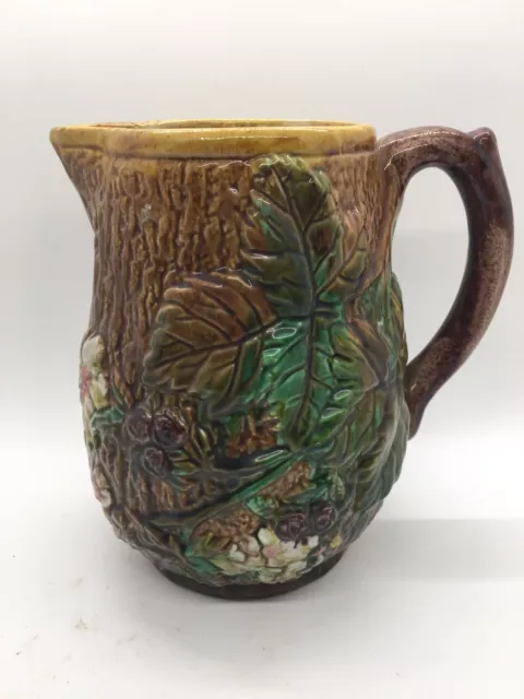 vintage majolica serving  pitcher.