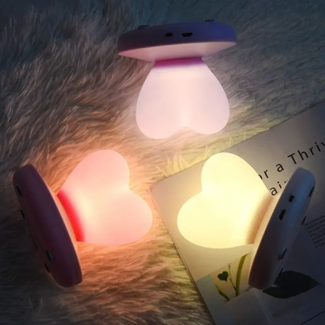 Cuore LED Lampada Da Comodino 3D Illusion Luce Notturna Regalo Bambina