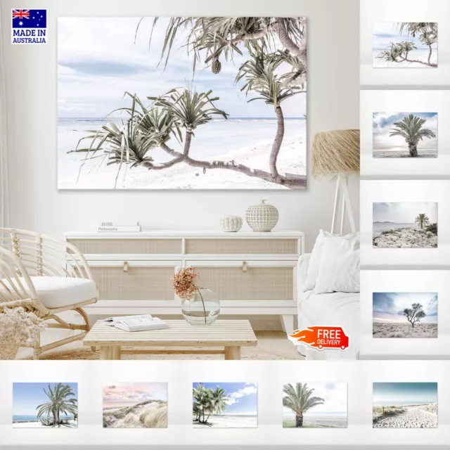 Palm Trees & Sea Scenery View Wall Canvas Home Decor Australian Made Quality