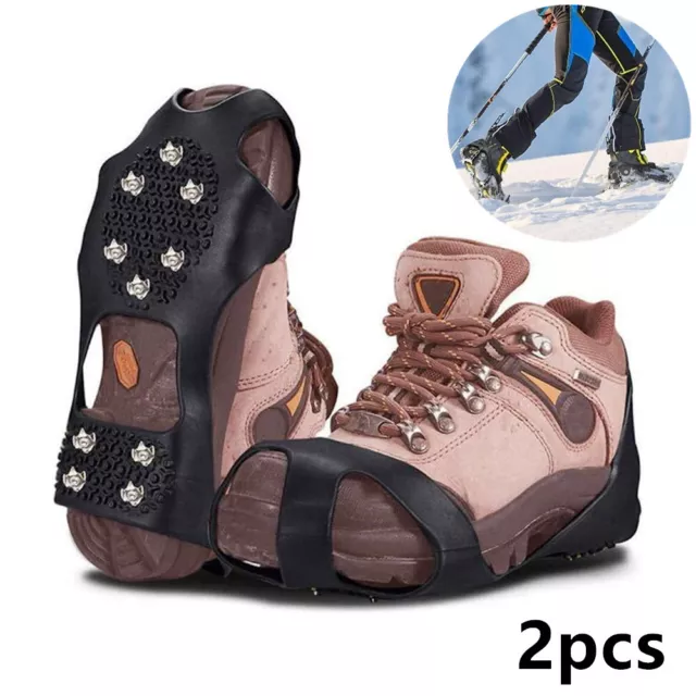 All Sizes Snow Anti Slip Ice Grippers for Boots & Shoes Grips Spikes Crampons