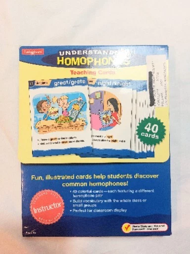 LAKESHORE LEARNING UNDERSTANDING Homophones Grades 2-5 Teacher ...